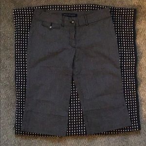 french connection black & white pinstripe cropped